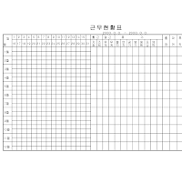 근무 현황표 근무 현황표